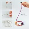 URIZONS 3.5mm Colorful Nylon Braided Earphones - Magnetic Bracelet Earbuds with Metal Shells and Deep Bass, Neck Strap Attachment, Mic, Volume