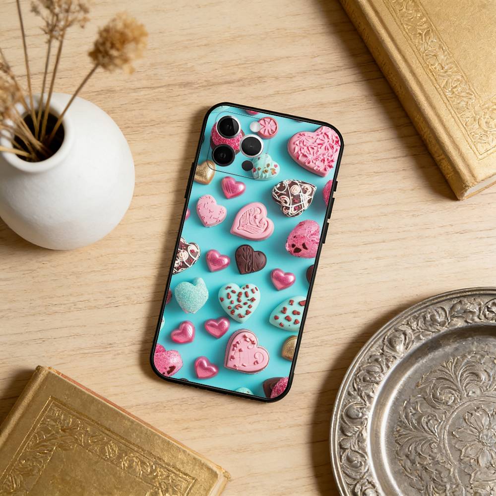 C-Chocolate-TE Phone Case For iPhone 17,16,15,14,13,12,11 Plus,Pro Max,Soft Silicone Black Cover