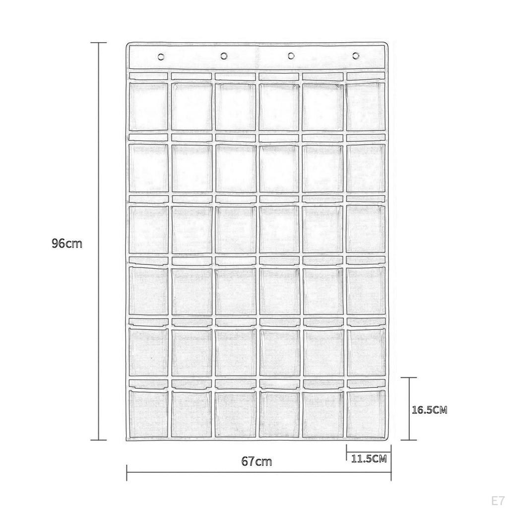 36 Classroom Pocket Charts for Cellphones and Calculators Holder Wall Door Mount Hanging Organizer