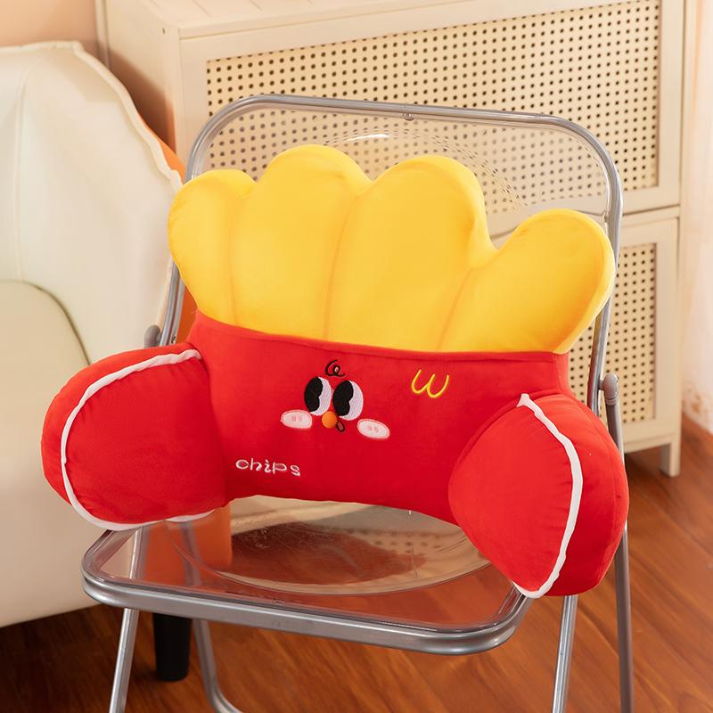 Süßes Pommes Hamburger Kissen Lendenstütze Plüschtier Kissen Kinder Plüschtiere Zimmerdekoration Geburtstagsgeschenk 40x60cm