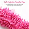 Dog Squeaky Plush Toy Long Strip Mop Fleece Animal Shape Teething Chew Molar Interactive Stress Relief Pet Toy For Dogs