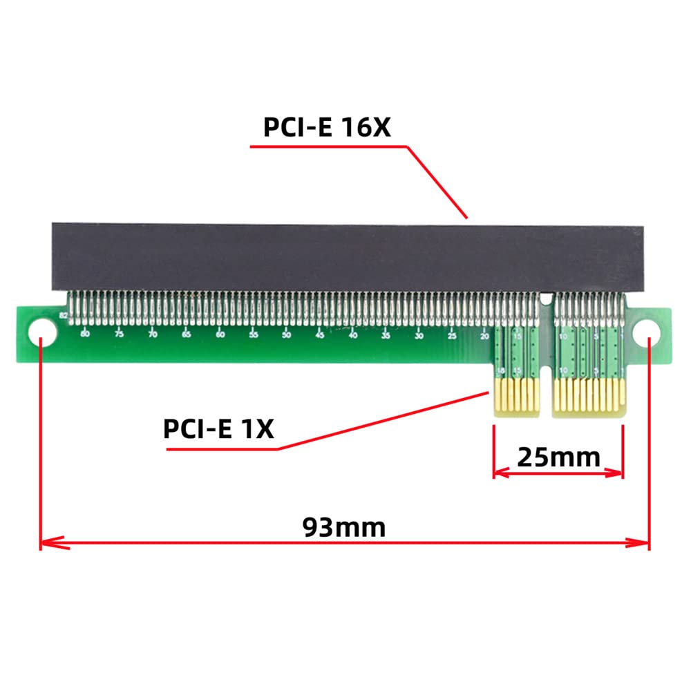 Cablecc Express 1x to 16x Expander Converter for Graphics Lifting Card Adapter Expansion PCI-E Male/Female Cards,