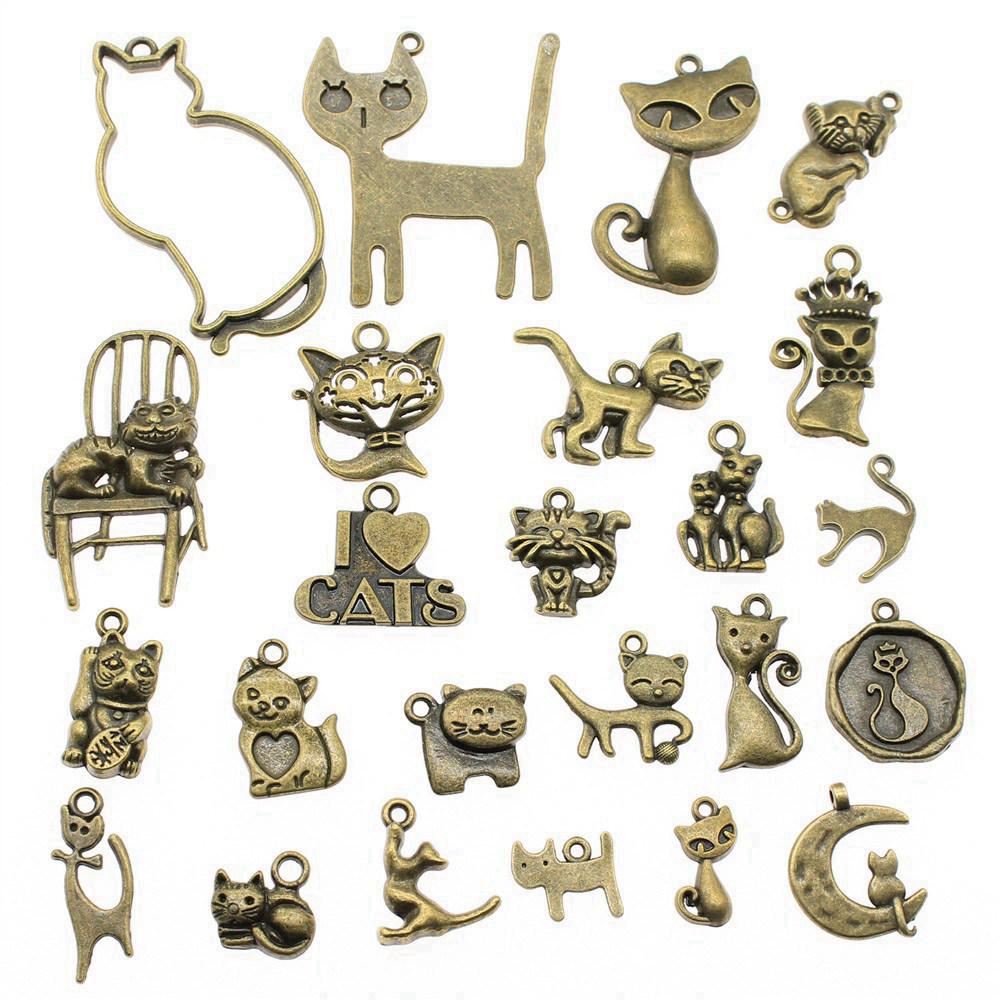 1 Set Mix Plants Charms Animals Pendants For Jewelry Making Findings
