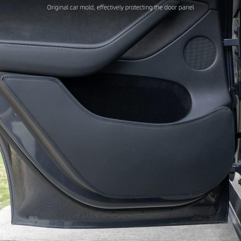 Car Door Anti Kick Pad Leather Protection Film For Tesla Model YL 2026 2027 Protector Stickers Car Accessories