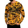 Men's Long Sleeve Hoodie with Sun Halloween Print Pullover