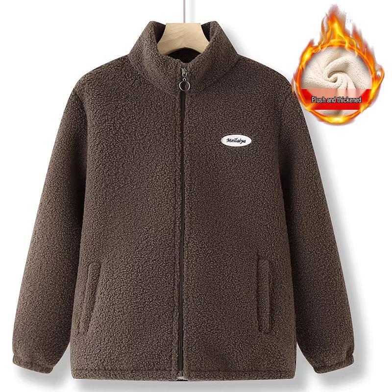 

Autumn/Winter Fleece Jackets & Thick Cotton Coats for Middle-aged and Elderly Women 4XL (65-72 kg)