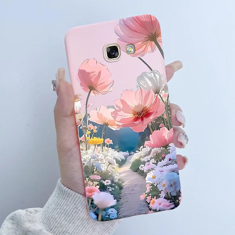 For Samsung Galaxy A5 2016 A7 2017 Phone Case Flower Girls Design Soft Silicone TPU Back Housing for SM-A510F A520F A720F Covers