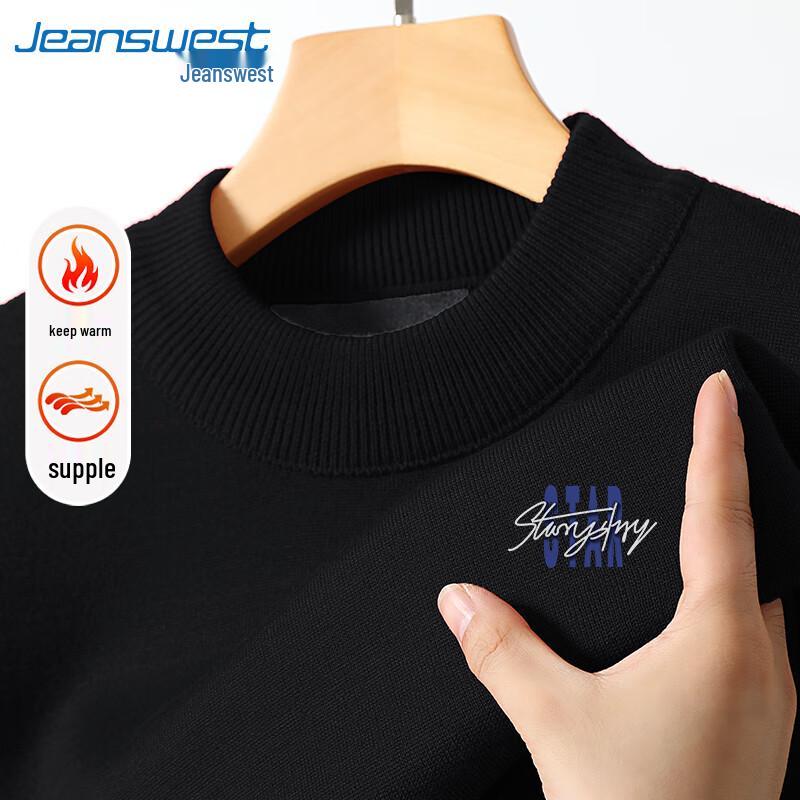 

Jeanswest Men s Warm Semi-High Collar Knit Sweater L