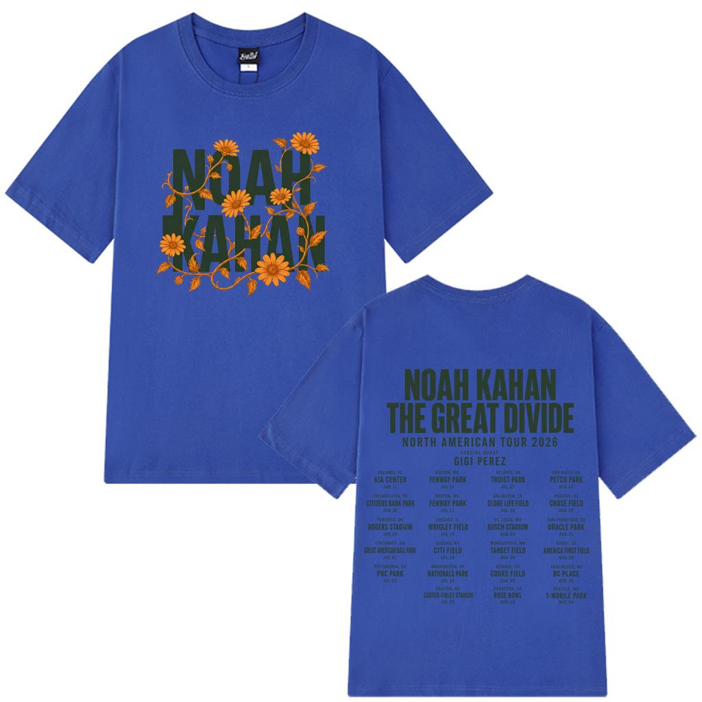 Singer Noah Kahan The Great Divide Tour Graphic Shirt Men Women Aesthetic Trend Y2K T-shirt Loose Casual Tops