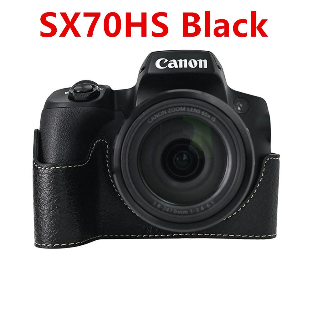 Camera Half Case for Canon EOS R50V R50 R10 200D 200DII PowerShot V1 SX70HS Bottom Battery Opening Cover PU Leather