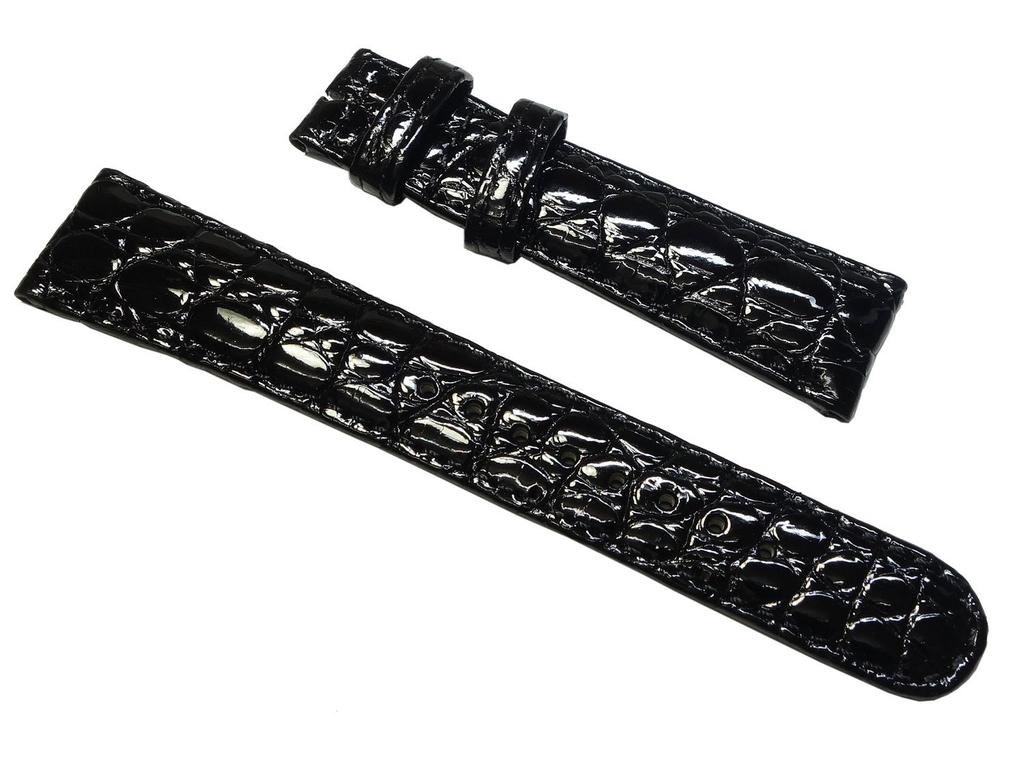 Seiko Watch Band 19mm Grand Seiko SBGR002 Genuine Strap DD58BW Crocodile Black [Seiko] Men's