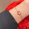 S925 Sterling Silver Qilin Ruyi Lock Bracelet for Women - New Exquisite Niche Style with Full Diamond Enamel Detailing.