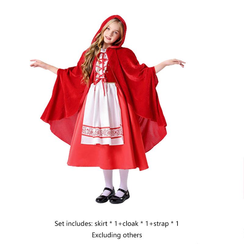 

Riding Hood Roleplaying Costume Fairy Tale Princess Cosplay Party Halloween Child 130cm/51.2 in