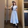 Coffee Break French Temperament Shirt Long Dress Women's 2026 Summer New Fashion This Year Popular Plaid Dress Women's Clothing