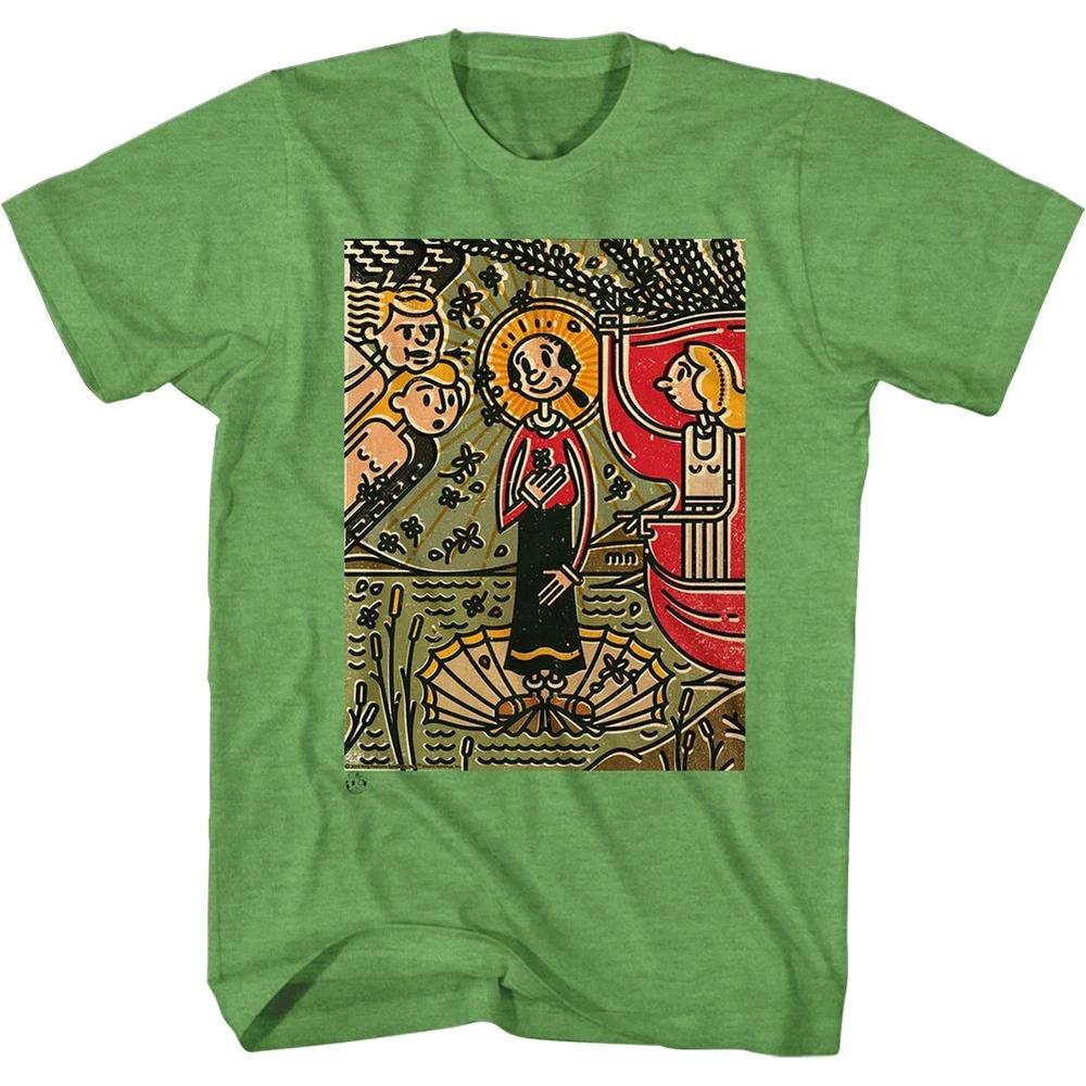 Popeye Mosaic Olive TShirt S