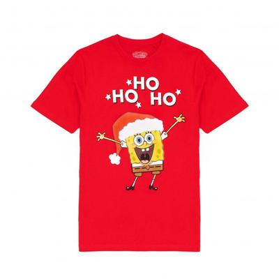SpongeBob SquarePants Mens Ho Ho Ho Christmas T-Shirt
