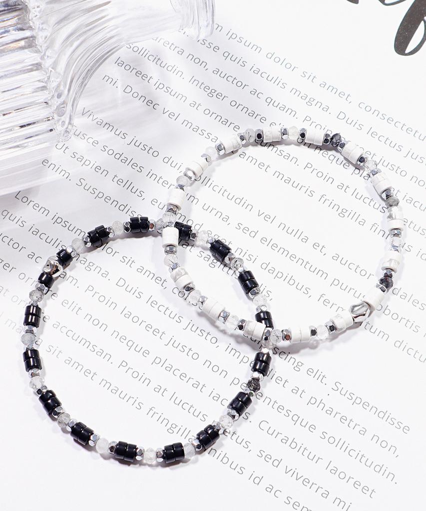 Polalita Color Point Hematite Bead Bracelet (Plt-Br-143_Skb)
