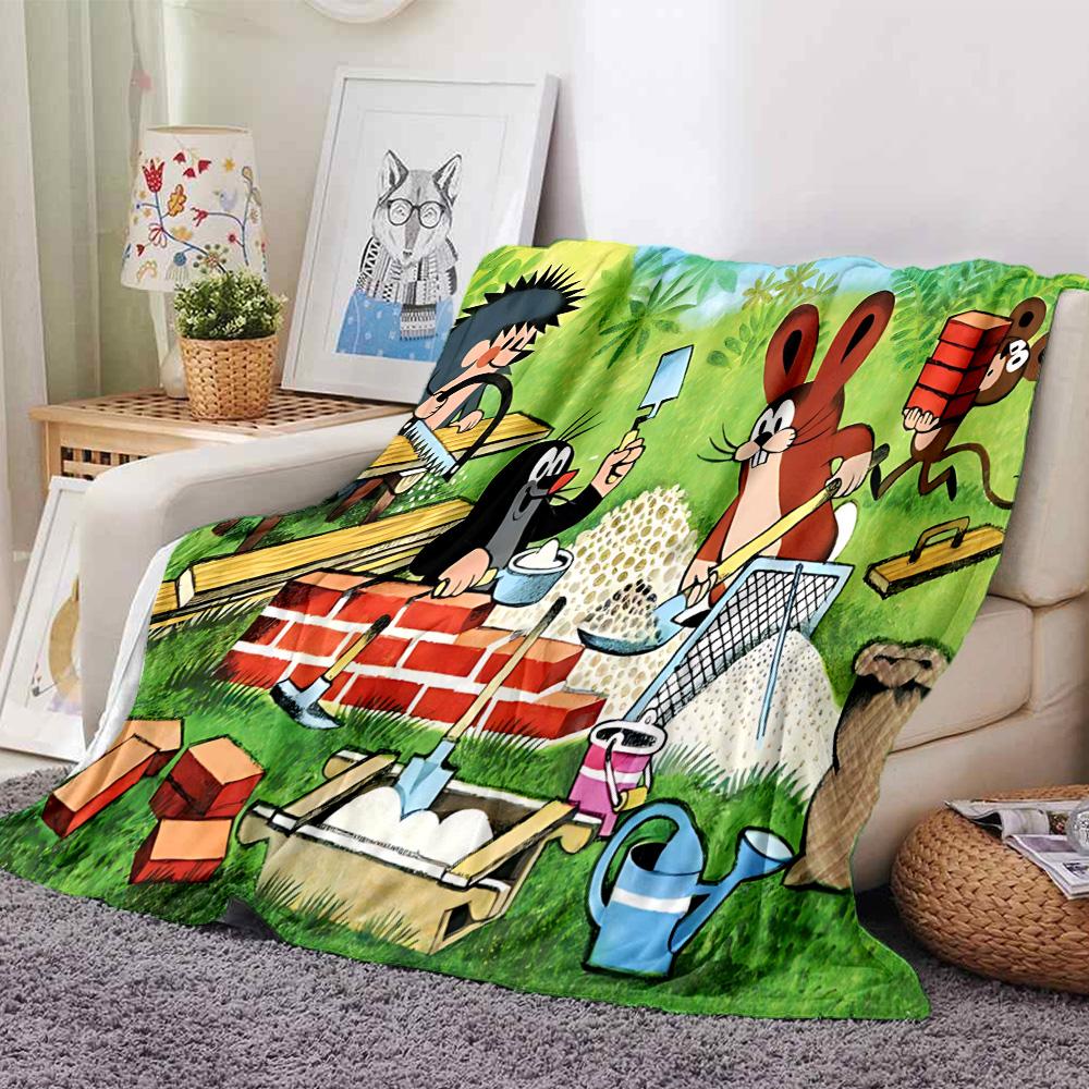 1pc Springtime Adventures Nature Flannel Blanket,Ultra Soft Warm Plush Throw for Home Bedroom Bed Sofa Cover Camping Picnic Gift Y7247