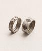 Towtow Archive Sani Stamp Wide Narrow Ring Set Silver Burnished