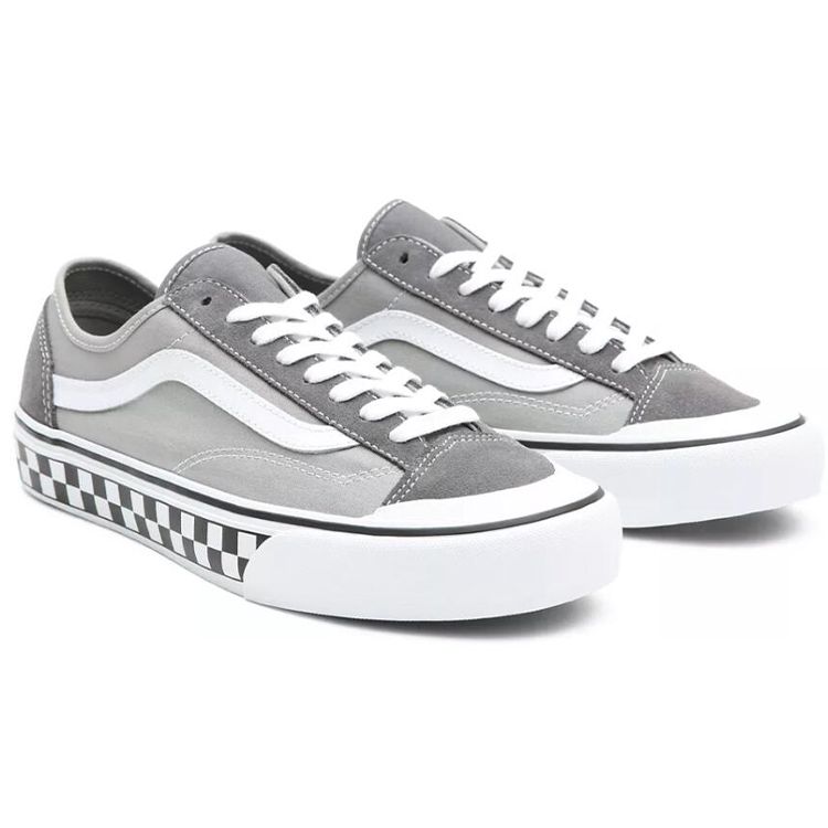Vans Style 36 Canvas Checkerboard Low Top Skate Shoes Unisex Sneaker Gray White VN0A3MVL195