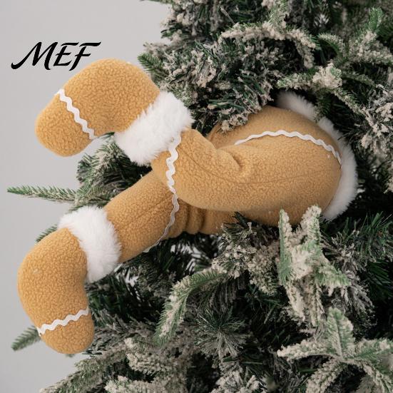 Holiday Gift Accessory Christmas Elf Legs Tree Ornaments, Plush Stuffed Stuck Ornament Topper Decorations for Xmas Tree, Indoor Outdoor Party