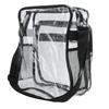 Clear Messenger Bag PVC Waterproof Visible Zipper Design Crossbody Tote Shoulder Bag for Travel