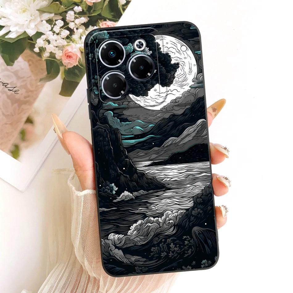For Infinix Note 40X 5G Fashion Dusk Beach Painting Phone Case For Infinix Note40X 5G X6838 Soft Silicone Covers Bumpers