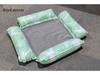 Inflatable Mesh Lounge Chair: Four-Tube Floating Hammock with Striped Foldable Design for Water Recreation