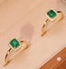 Classic Ring for Women's Inlaid Emerald Zircon Ring Can Be Folded Wear Jewelry Party Jewelry Wedding Bride Ring Couples Ring
