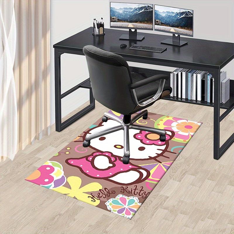

1pc Hello Kitty Office Carpet Under Chair Mat Gift Universal Cute Cartoon Room Decor Rug Non-Slip Floor Mat for Home Bedroom Living Room Stu 60cm by 90cm