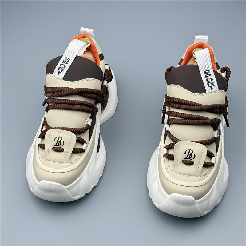 Fashion Luxury New Designer Men's Thick Soled All Match Air Cushion Shoes Causal Flats Moccasins Male Hip-hop Walking Sneakers