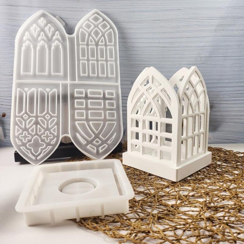 Gothics Styles Flexible Silicone Mold for Crafting Supplies Candle Holders and Home Decorative Wall Plaques Daily Use