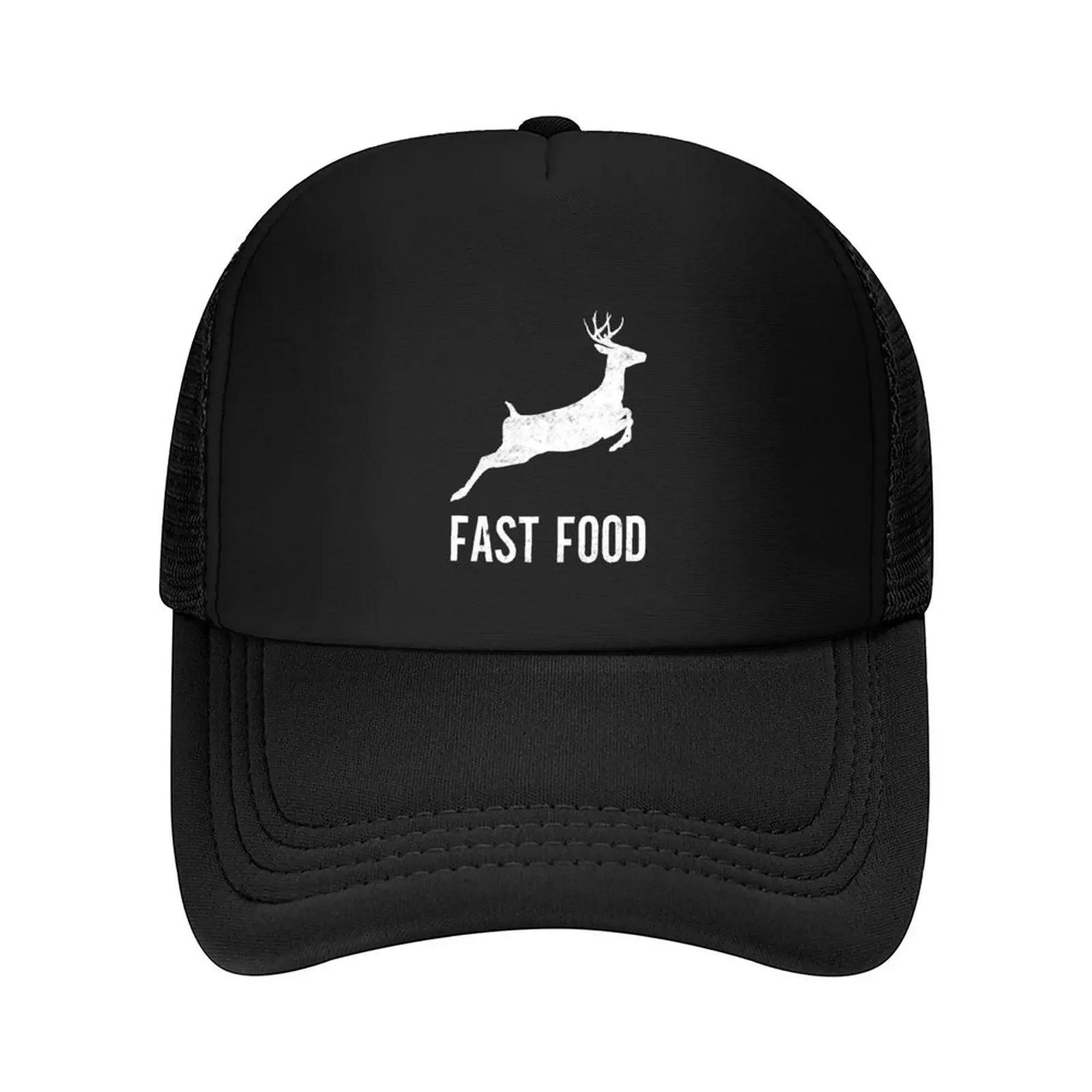 Fast Food Deer Funny Hunting Baseball Cap Golf Cap Unisexs big size hat F Sunscreen Unisex Womens