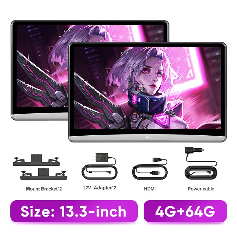 

Ainavi 4K Автомобільний підголівник Монітор HDMI OUT Автомобільний мультимедійний телевізор Android 11.0 Багатофункціональний планшет Сенсорний екран HDMI IN Airplay