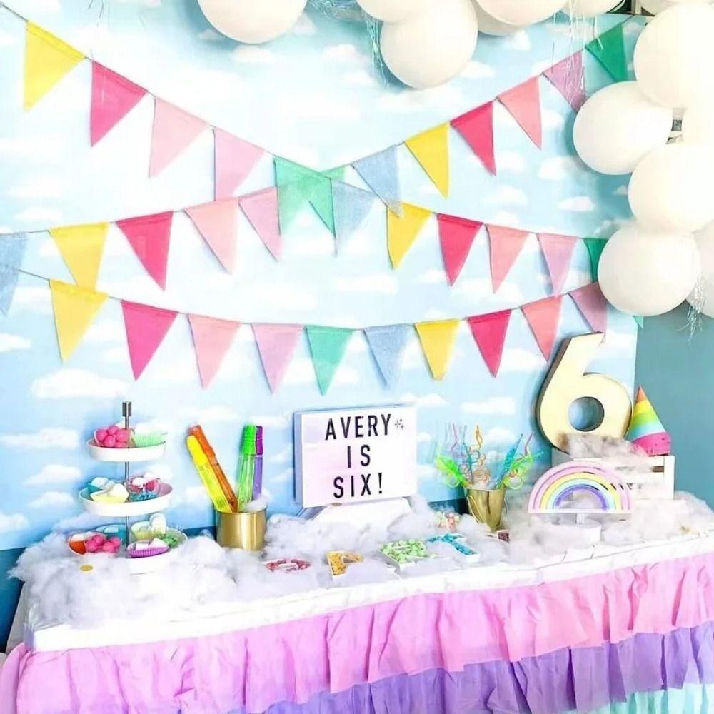 

День Рождения Баннер Красочный Вытащить Флаг Симпатичные Вымпела Флаги Детского Сада