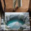 Creative Ice Cave Design Doormat Playful Glacier Cave Theme Pattern Non Slip Entrance Rug for Living Room Bedroom Entrance Decor