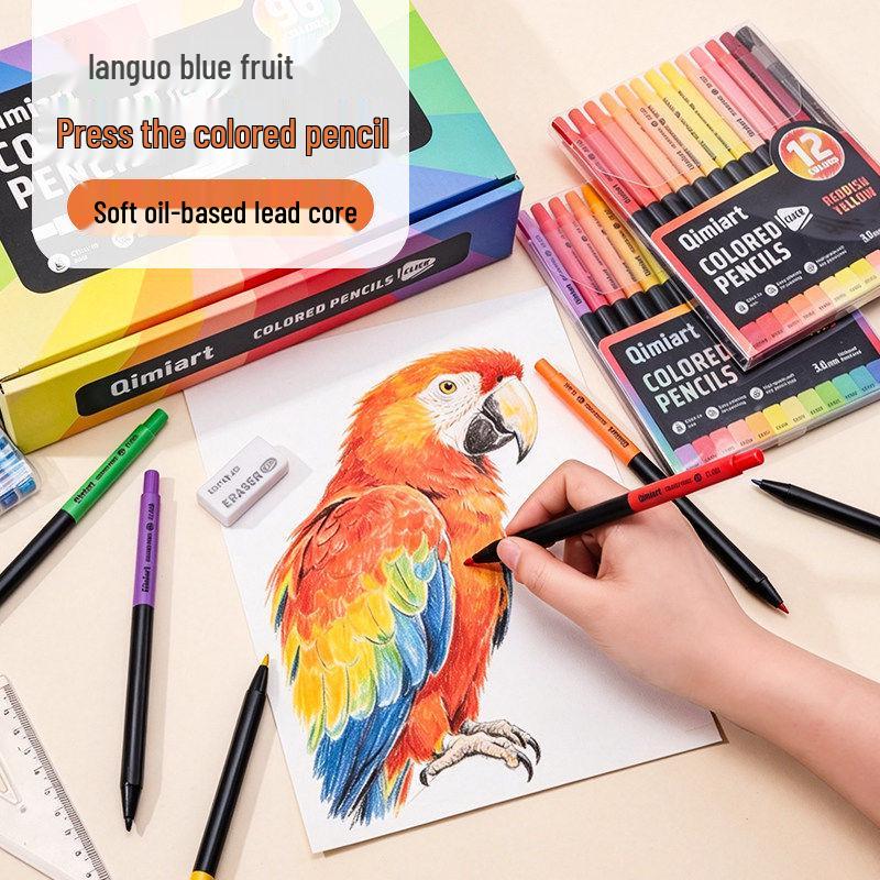 Blue Fruit 12-Color Oil-Based Mechanical Colored Pencils for Students and Professionals