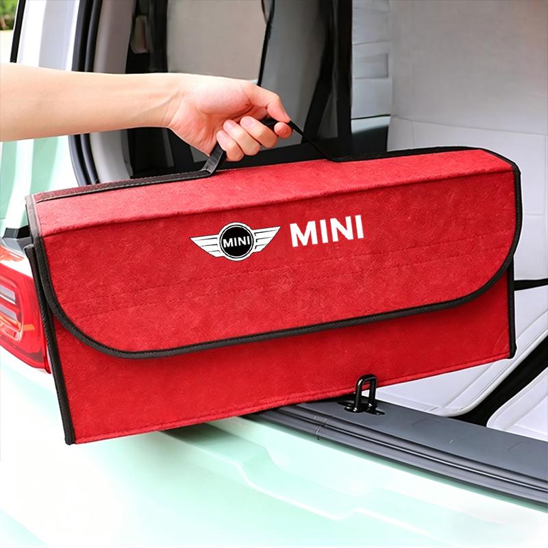 NNEJ4 Felt Cloth Car Trunk Storage Box For BMW Mini Cooper One JCW F54 F55 F56 F57 F60 Foldable Organizer Case Car Supplies keychain