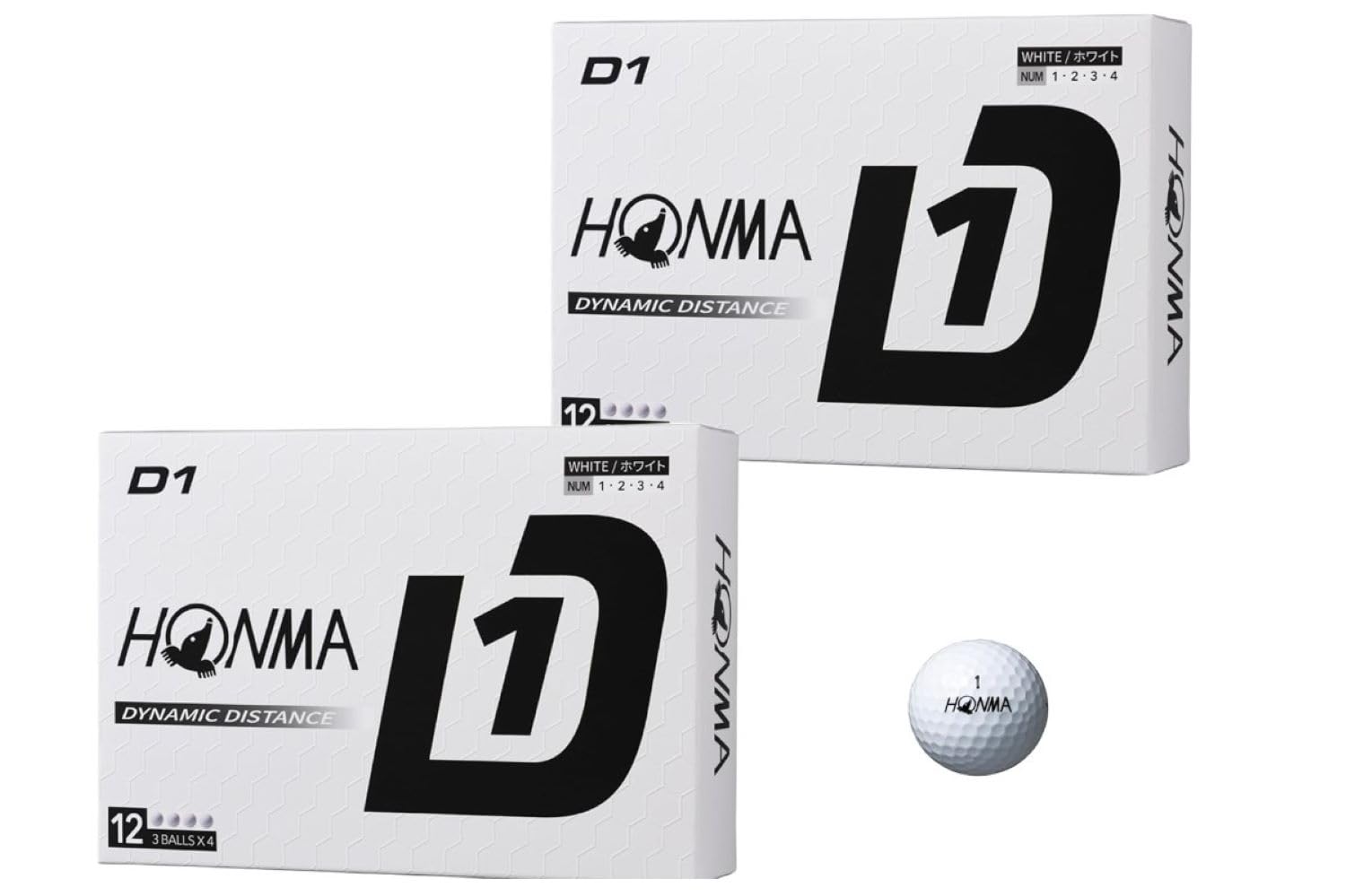 

Дюжина мячей для гольфа Honma Golf D1 2024 года, модель BT2401, набор из 2 дюжин мячей для гольфа HONMA, 24 мяча [2 комплекта] +