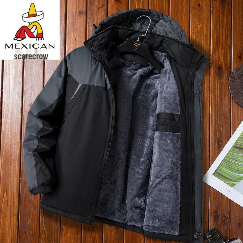 

Scarecrow Men s Winter Fleece-Lined Windproof Ski Jacket M 90-105 lbs чёрный