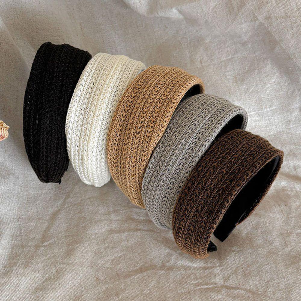 Headwear Knitted Headband Non Slip Hair Hoop New Wide Hair Band For Women Girls