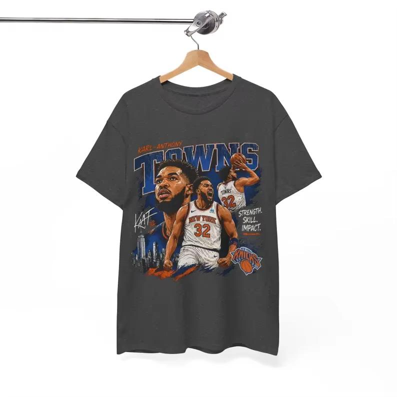 2026 Summer Karl-Anthony Towns New York Edition Print Unisex Y2K Popular Casual Women And Men T-shirt