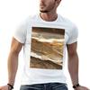 Sandstein Texturen T-Shirt Lässiges Alltags-Oberteil Kurzarm