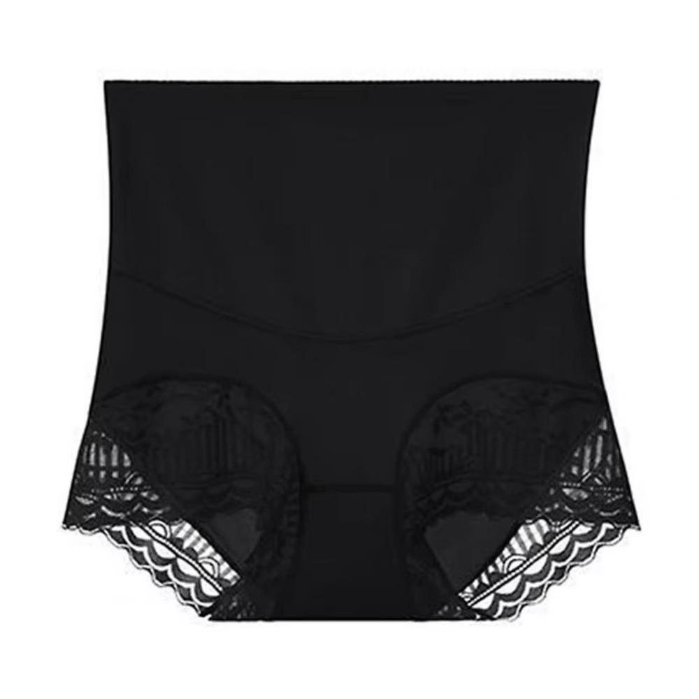 High Waist Tummy Control Panties Lace Trim Shapewear Comfortable Slimming Underwear Women Wear