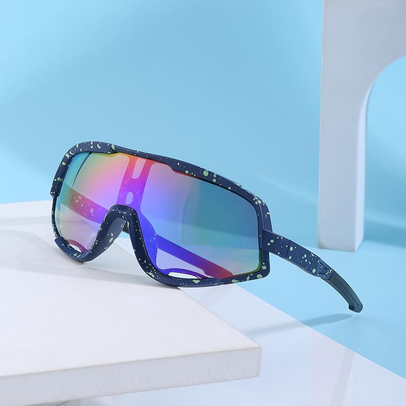 Colorful Sports Cycling Glasses Men'S Trendy One-Piece Lenses Shades Outdoor Sports Sunglasses Lady Feeling