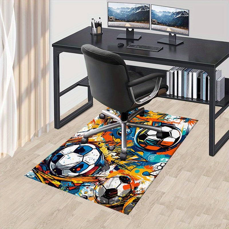 Office Carpet Soccer Ball Patterned Sofa Rug, Chair Mat Protection