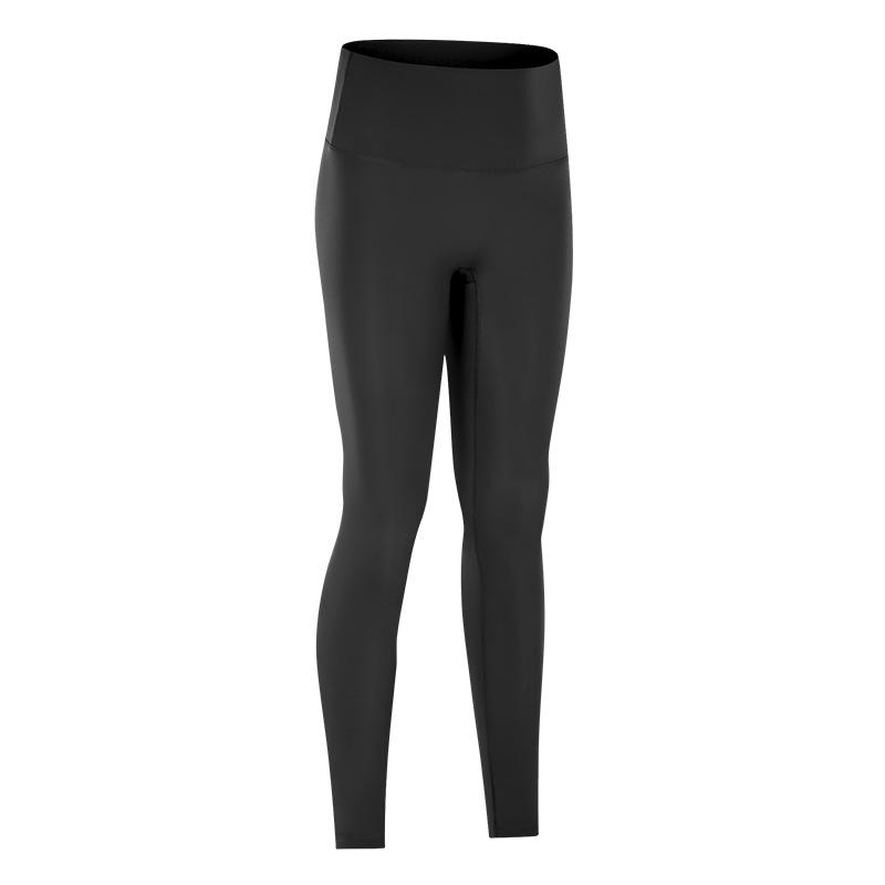 

New nude plus high waist yoga pants women s hip lift running sports fitness nine-point pants L 4 (90-50 kg)