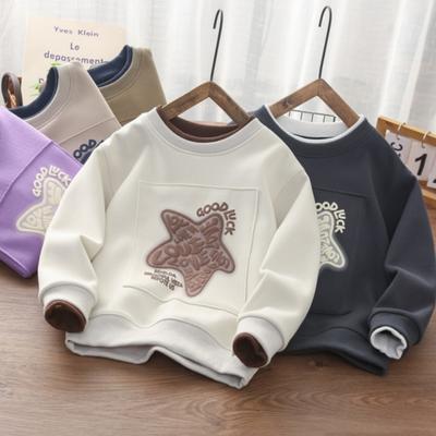 Erkek Çocuk Sweatshirtleri Pamuklu Üstler Dış Giyim Rahat İlkbahar Sonbahar Çocuk Hediye Gençler Çocuk Yuvarlak Yaka Giyim Üst Trend