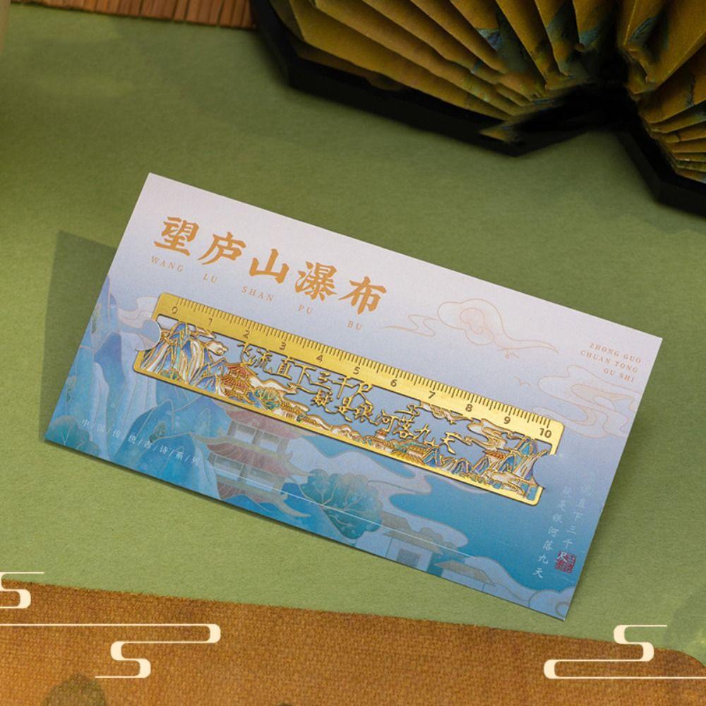 Kawaii Oil Painting Ruler Bookmark Cute Painting Hollow Bookmark Chinese Style Bookmark  Kids