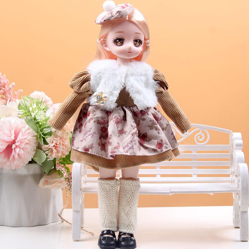 Anime Doll 30cm Bjd Doll 23 Movable Jointed Dolls Dress DIY Toy for Children Birthday Gifts